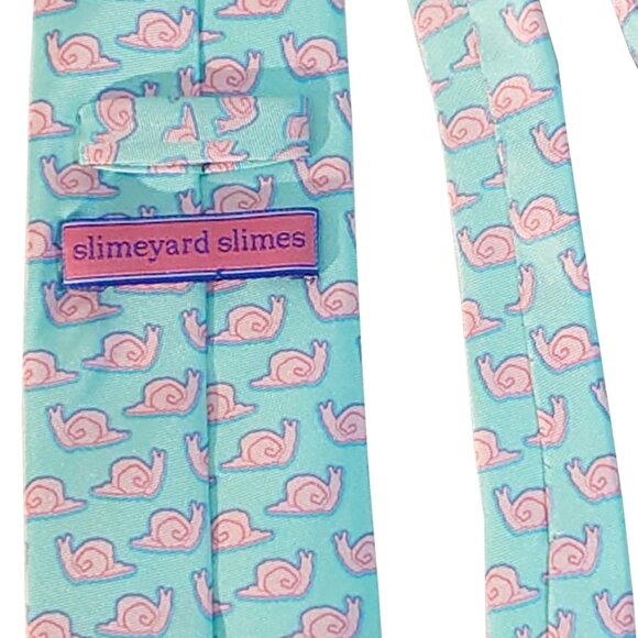 Slimeyard Slimes Silk Snail-Print Tie - Picture 4 of 5